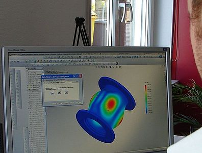 Software de fábrica de simulación de presión